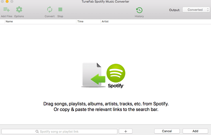 Add Spotify Song to TuneFab Spotify Music Converter