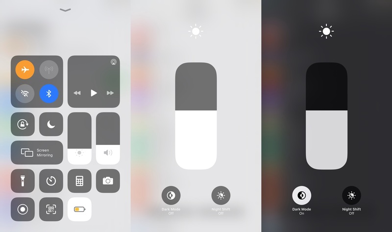 Brightness In Control Center