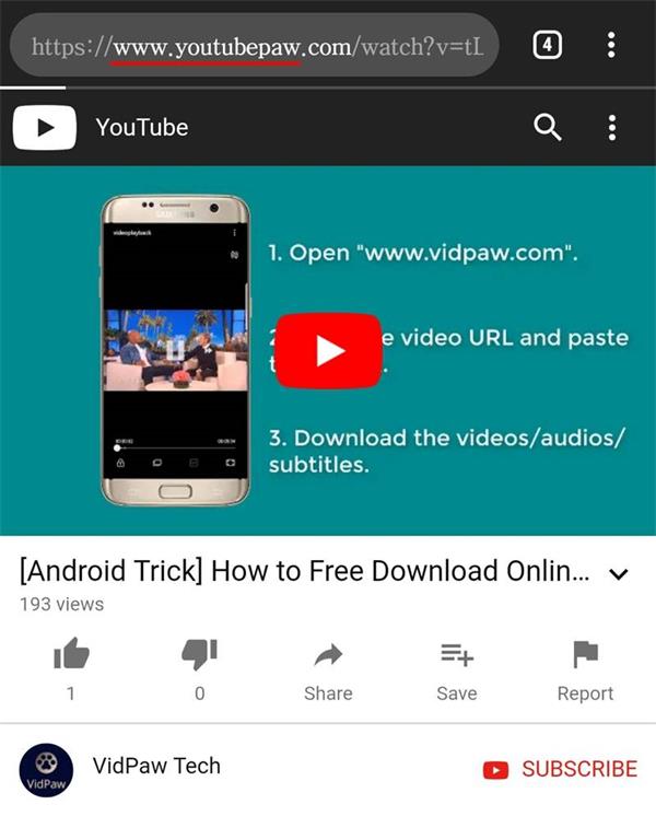 Change URL to Download Video Android