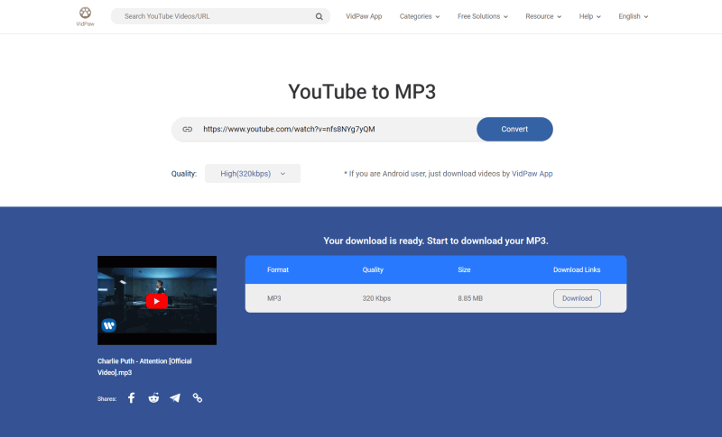 Convert YouTube to MP3