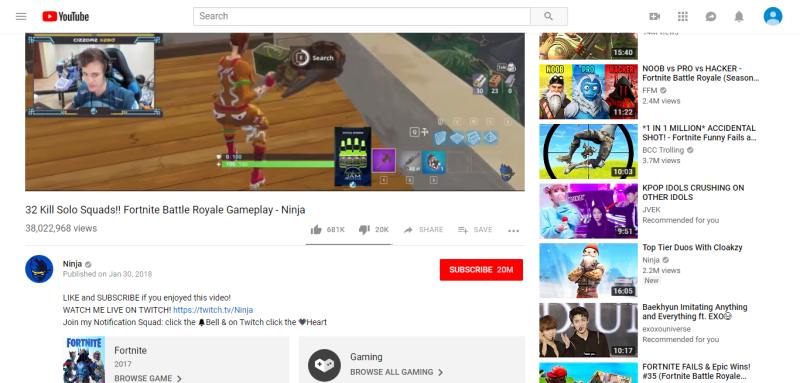 Copy YouTube Game Video's URL