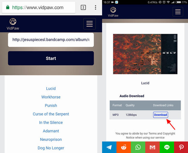 Download Bandcamp Music On Vidpaw Android