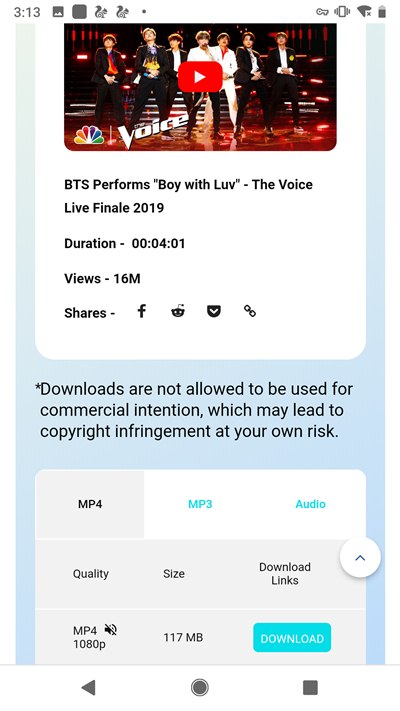 Download BTS Performance on Android