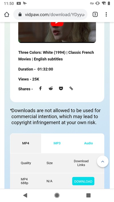 Download French Movie on Android Device