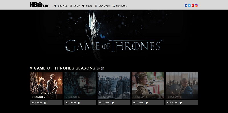Game of Thrones, Official Website for the HBO Series