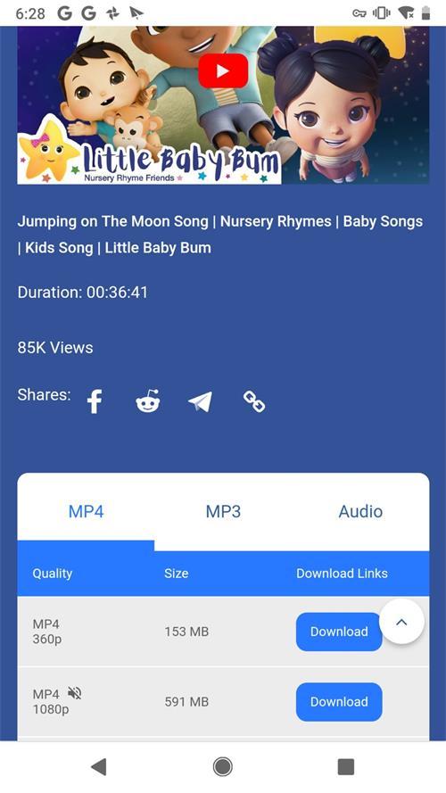 Download YouTube Baby Songs on Android