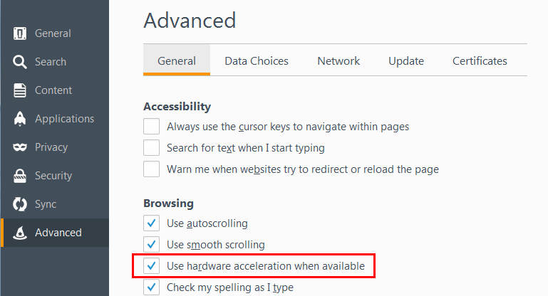 Enable Hardware Acceleration On Firefox