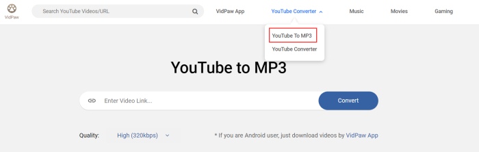 Paste the Video Link to YouTube to MP3 Converter