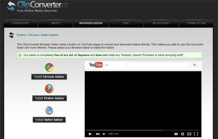 Install Clipconverter Addon