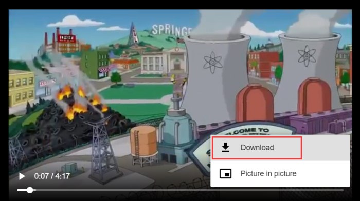 Manually Download The Simpsons Episode