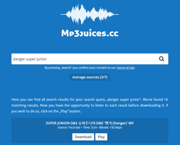 MP3Juices Search Function