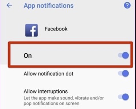 Open Android Facebook Notifications