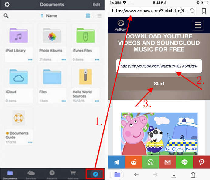 Open Vidpaw In Documents And Paste The Link