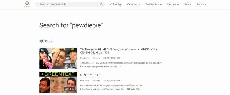 PewDiePie Videos on VidPaw