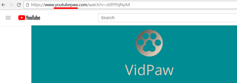 Vidpaw Add Paw Behind YouTube