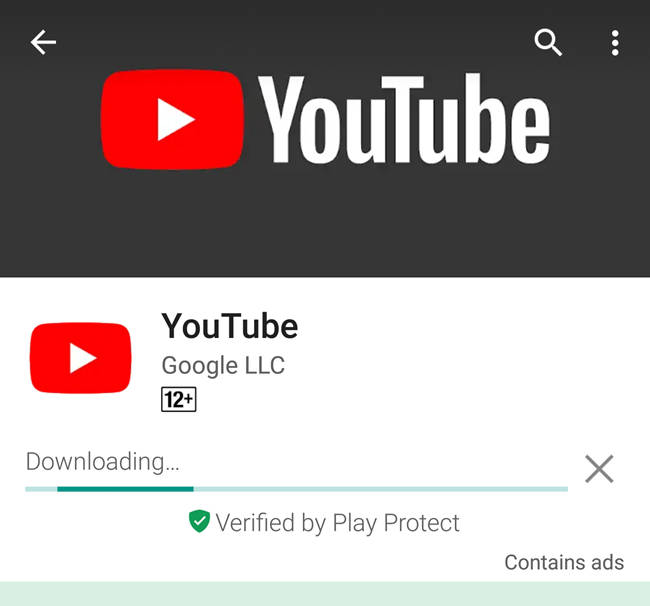 Reinstall Youtube App From Google Play