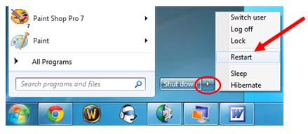 Restart Windows 7