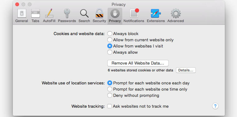 Safari Privacy