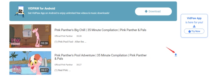 Search for Pink Panther Episode on VidPaw