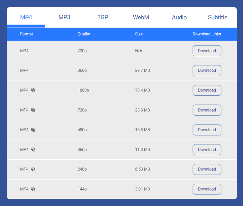 Select an Output Format and Quality 