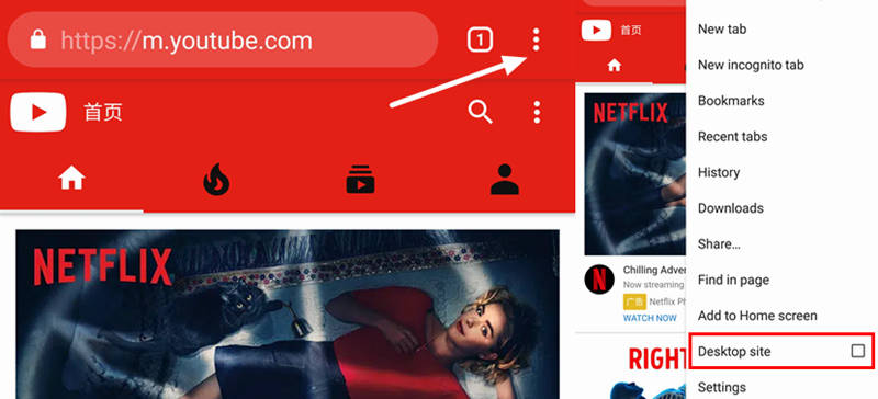 Switch Youtube To Desktop Mode On Chrome