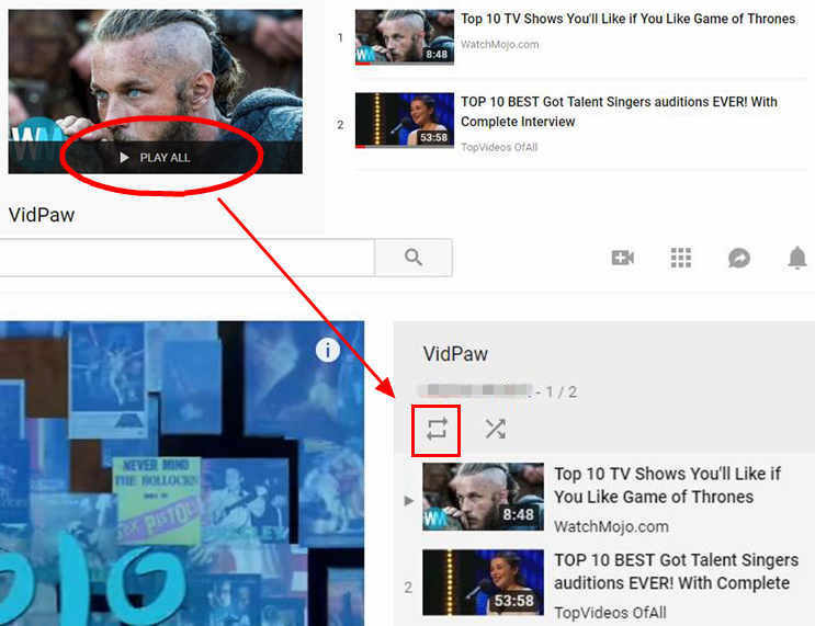 Turn On The Loop Feature On Youtube Desktop Site