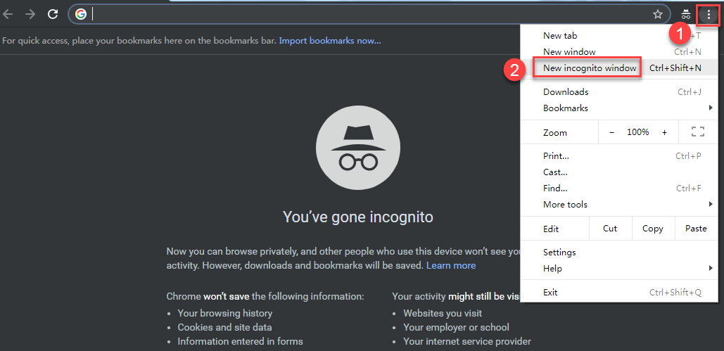 Use Chrome Incognito Window to Fix YouTube Videos not Playing