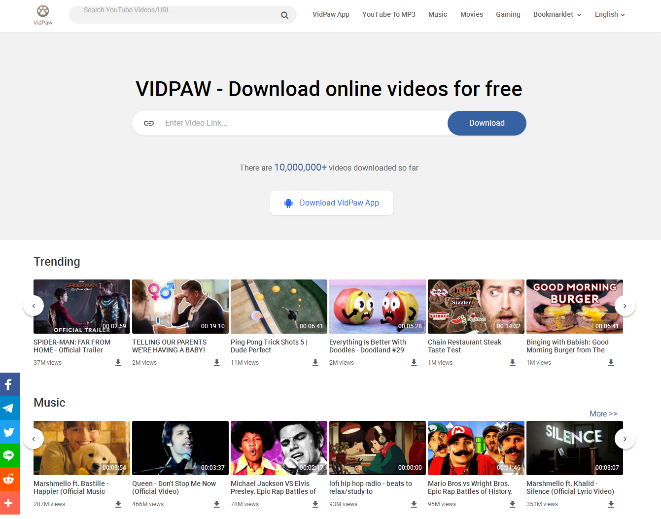 VidPaw Homepage 