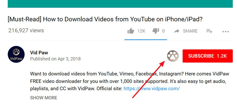 VidPaw Extension to Download YouTube Videos