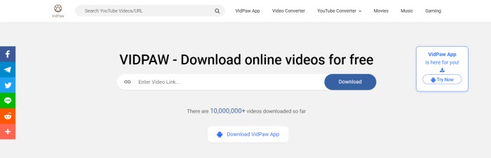 VidPaw Home Page