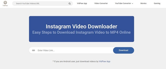 VidPaw Instagram Video Photo Downloader