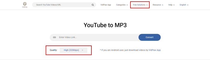 VidPaw YouTube to MP3 Conveter