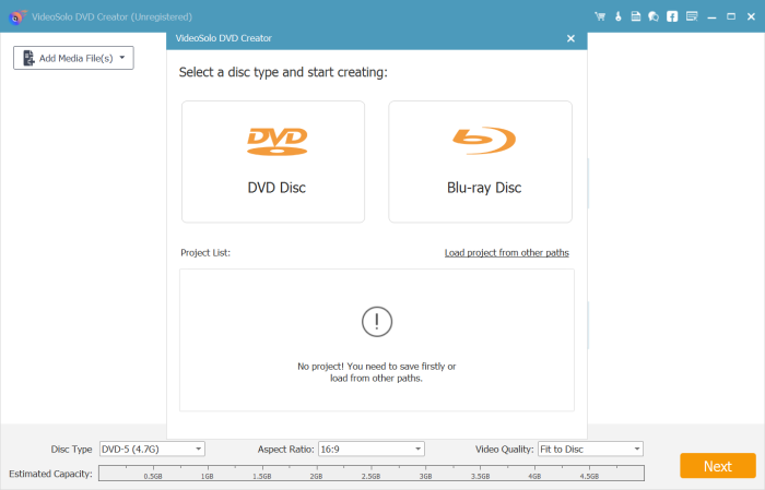 Add Disc to BurnAnyDVD