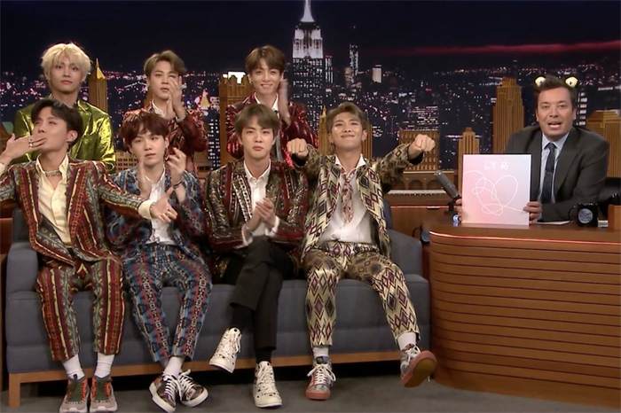 BTS Members and Jimmy Fallon