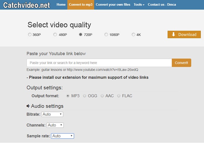 Catchvideo Convert to MP3