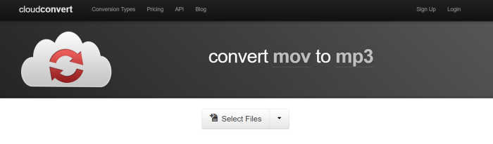 Cloudconvert MOV to MP3