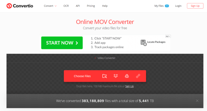 Convertio MOV to AVI Converter