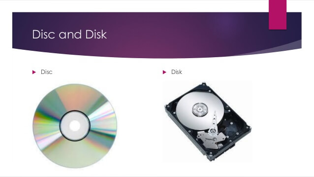 Disc and Disk
