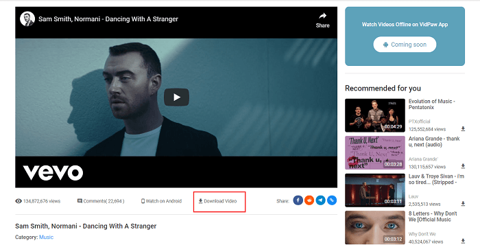 Download Sam Smith Songs on VidPaw