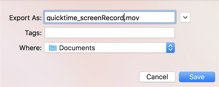 Export Quicktime Recording