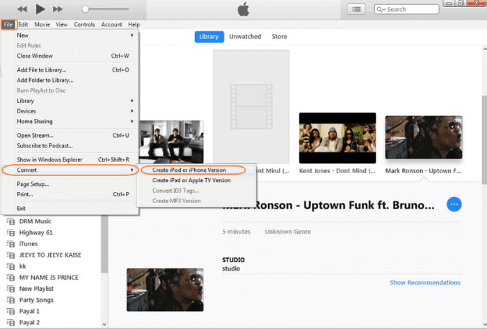 iTunes Convert QuickTime to iPhone