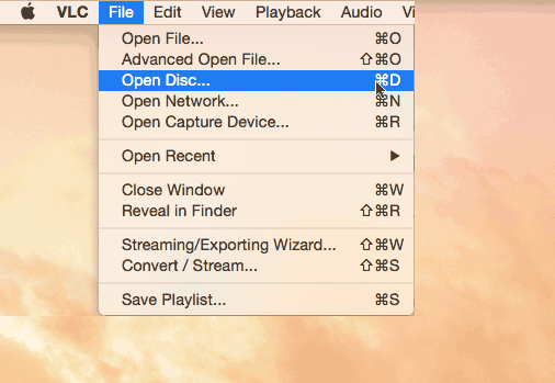 Load DVD in VLC on Mac