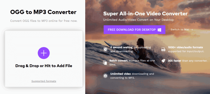 Online Uniconverter to Convert OGG to MP3