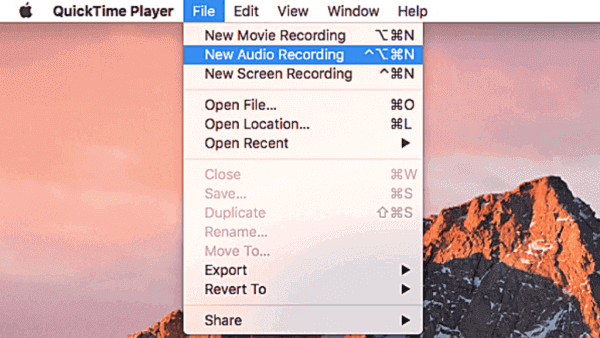 Open Audio Recording on Mac