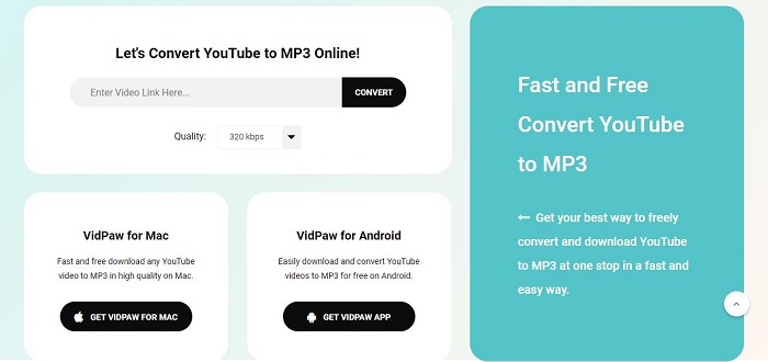 VidPaw YouTube to MP3 Converter