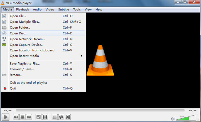 Play DVD in VLC