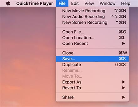 QuickTime Save Recording