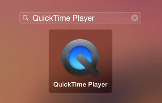 Search for QuickTime Player