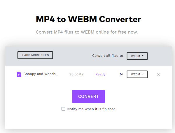 Select Format and Convert