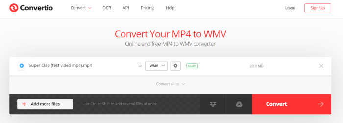 Select Format as MP4